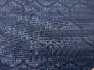 アンティーク 毘沙門亀甲模様織り出し本場泥大島紬着物アンサンブル